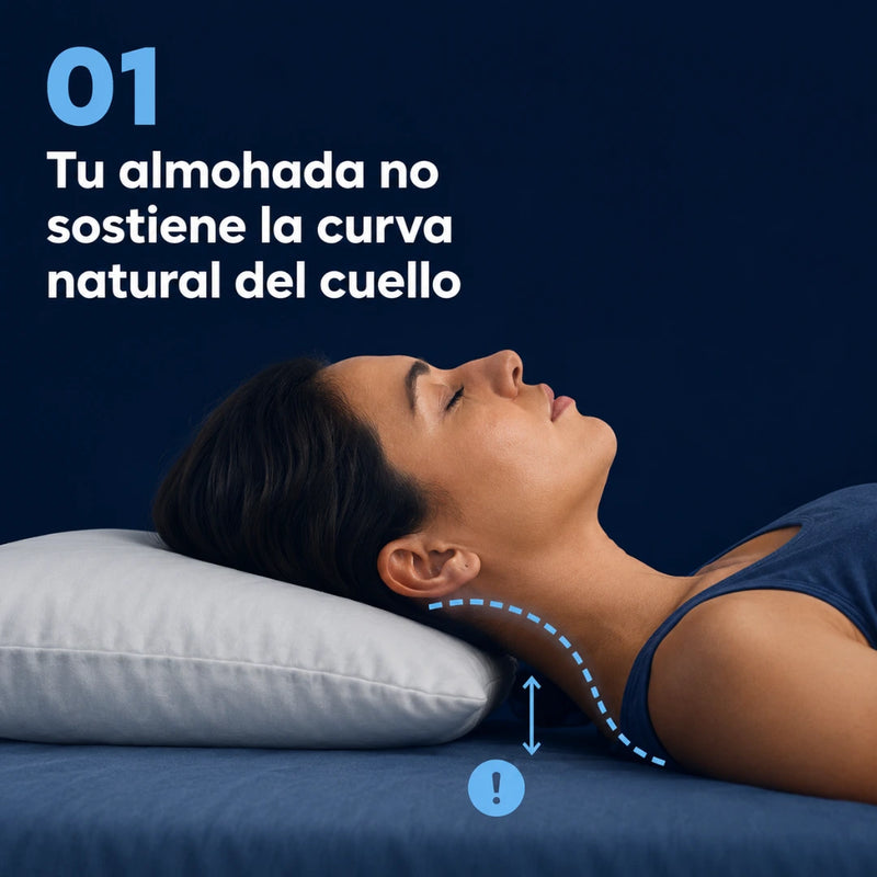Tu almohada no sostiene la curva natural del cuello