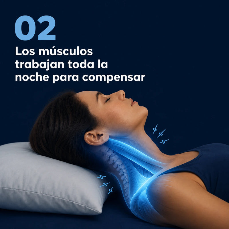 Los músculos trabajan toda la noche para compensar