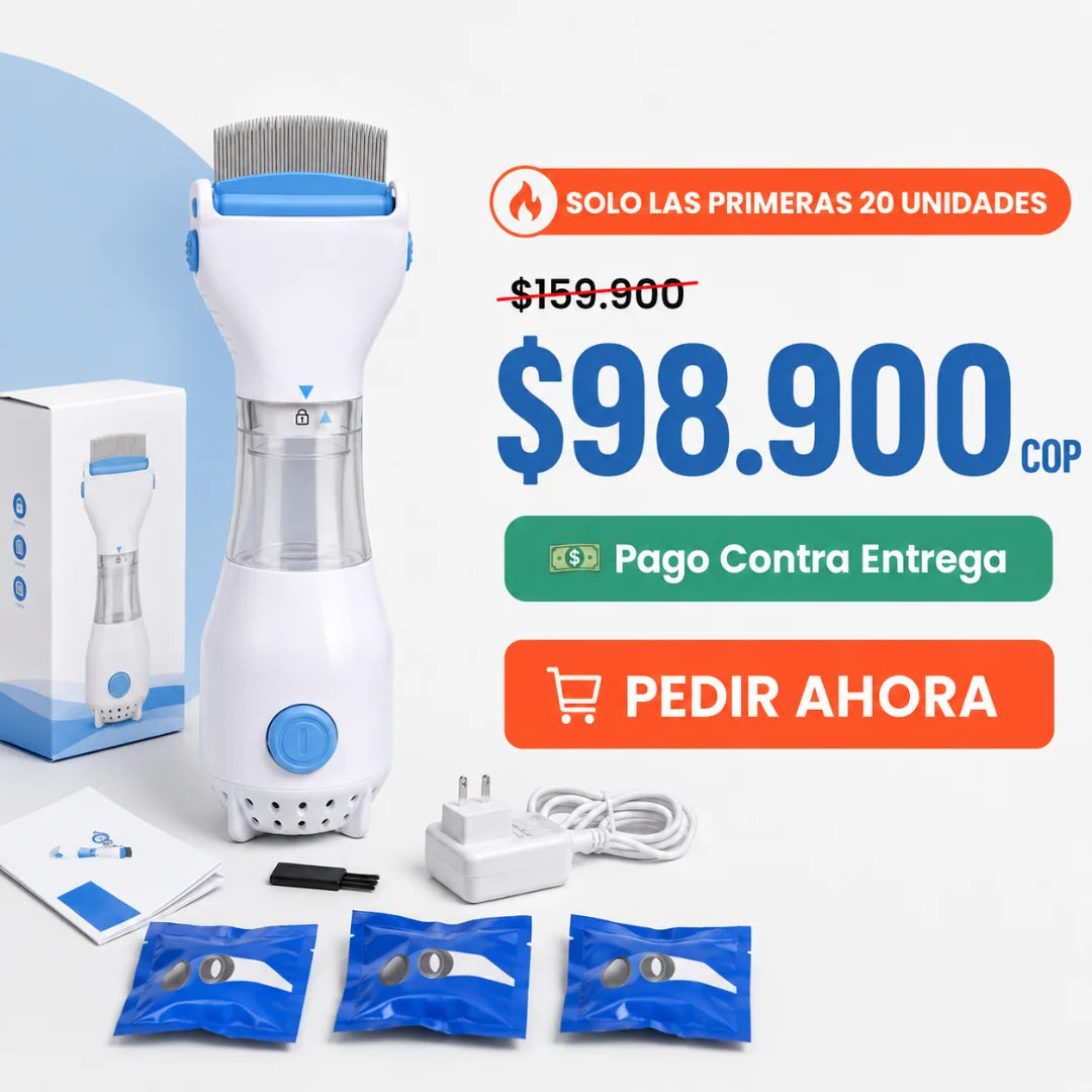 PioVac™ - Cepillo eléctrico que aspira piojos y liendres