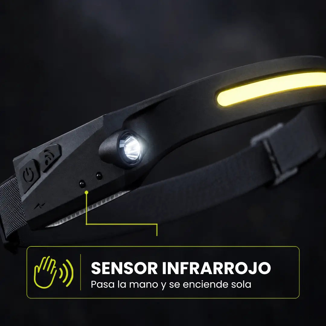 LuzLibre™ - linterna de cabeza con sensor de movimiento
