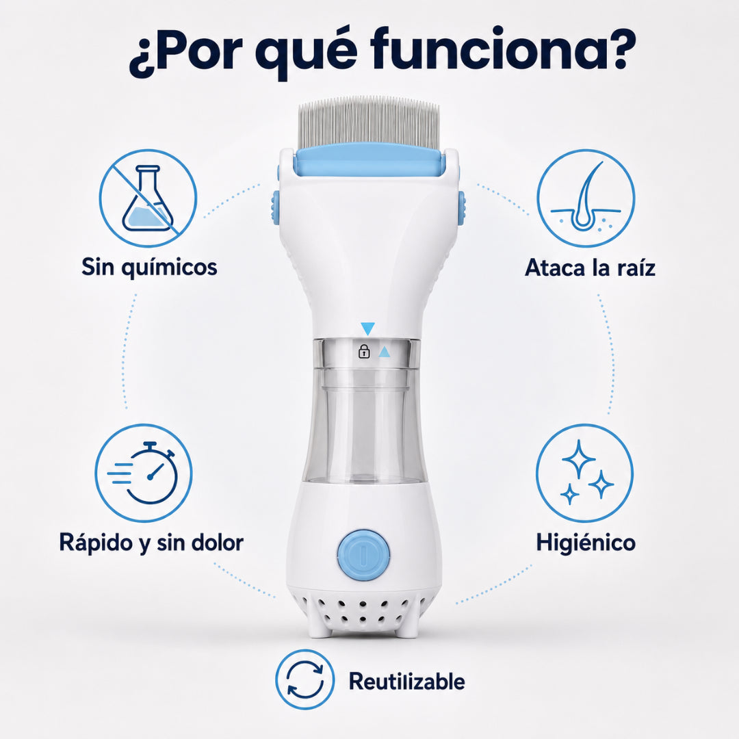 PioVac™ - Cepillo eléctrico que aspira piojos y liendres