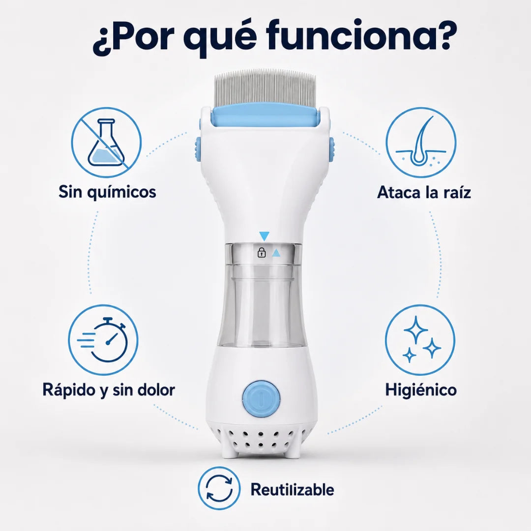 PioVac™ - Cepillo eléctrico que aspira piojos y liendres