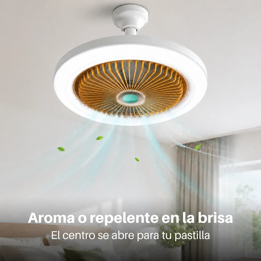 Compartimento central abierto para pastilla de aroma o repelente en la brisa