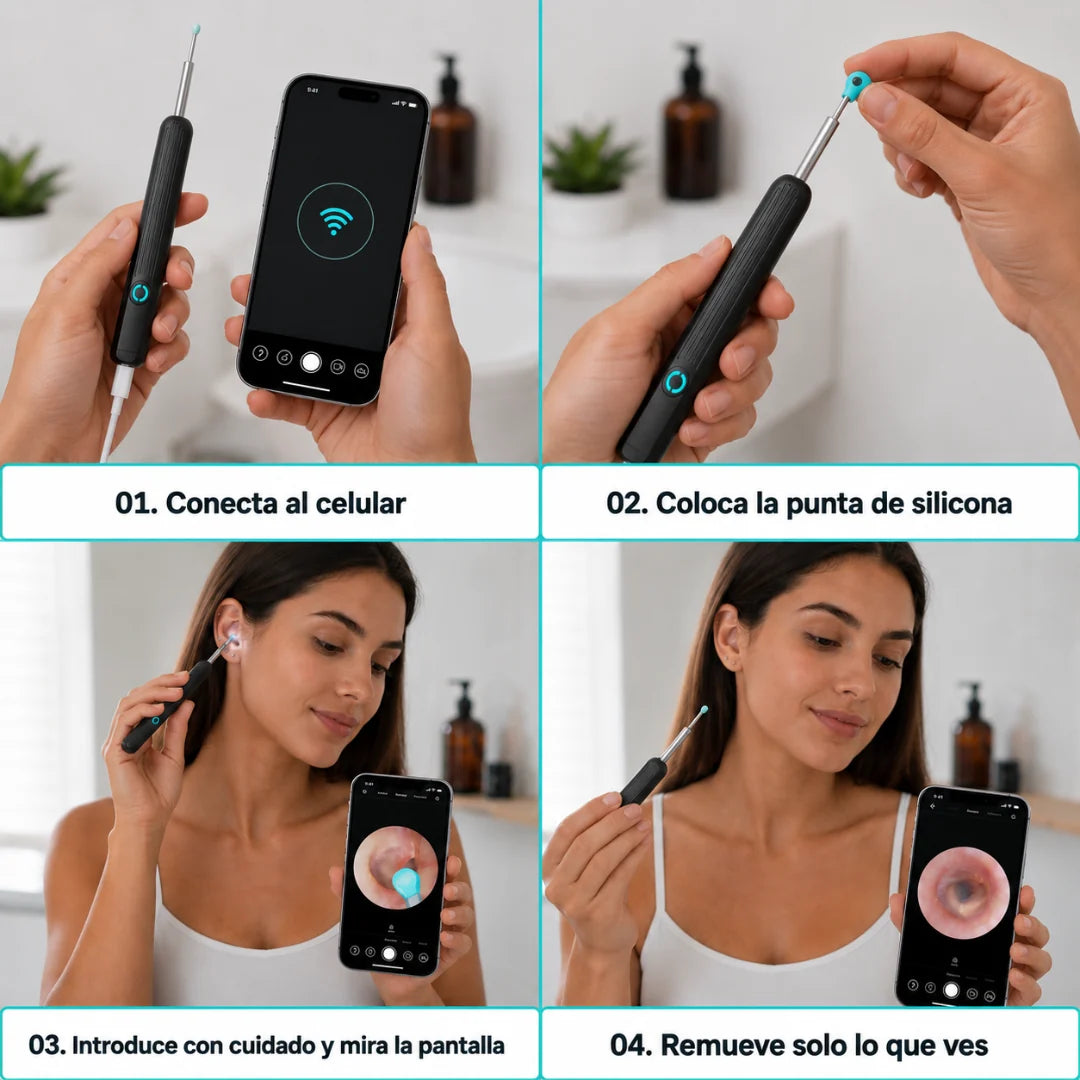 OtoVisión™ - Limpiador de oídos con cámara HD integrada